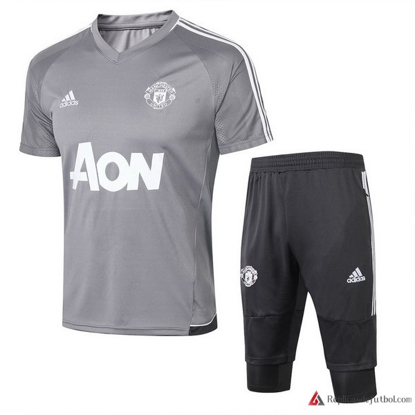 Camiseta Entrenamiento Manchester United Conjunto Completo 2017-2018 Gris